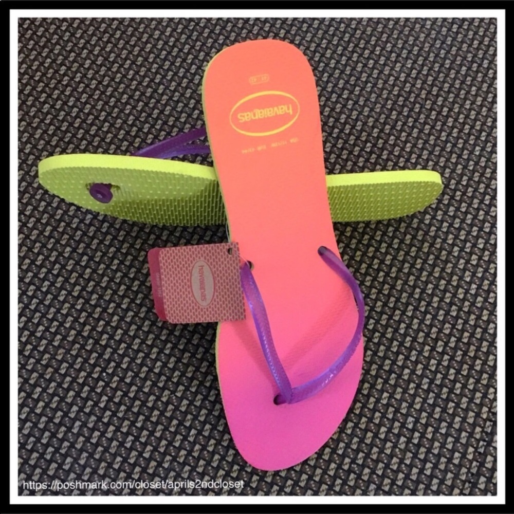 HAVAIANAS OMBRÉ PRINT SLIDES FLIP FLOPS SANDAL A3C - Picture 3 of 8